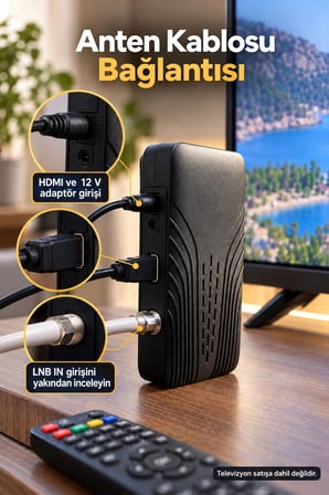 USB 2.0 Girişli HD Uydu Alıcısı