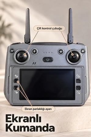 Ekranlı Kumandalı Drone Fotoğraf ve Video Kayıt Özellikli