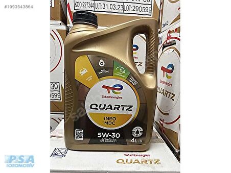 TOTAL QUARTZ INEO MDC 5W-30 4 LT MOTOR YAĞI DPF'Lİ (Üretim Yılı - 2024)