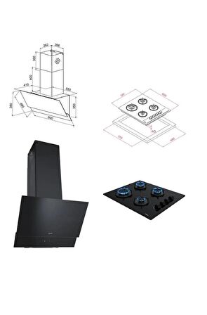 Teka Chef 5 Premium Siyah Ankastre Set (Atv 60 - Gbe 64002 - Hak 627 Bk)