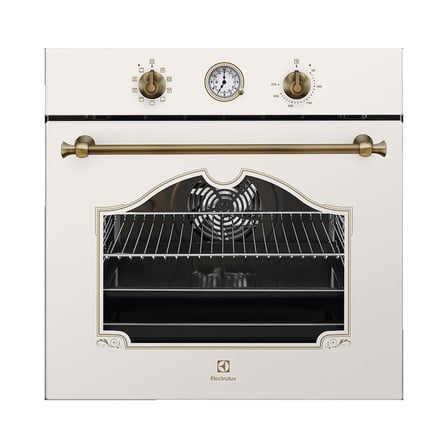 Electrolux Ankastre Rustik Krem Set, EOA5220FOV Fırın, EGH6343RON Ocak, EFC226V Davlumbaz