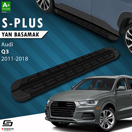 S-Dizayn Audi Q3 8U S-Plus Siyah Yan Basamak 173 Cm 2011-2018 A+ Kalite