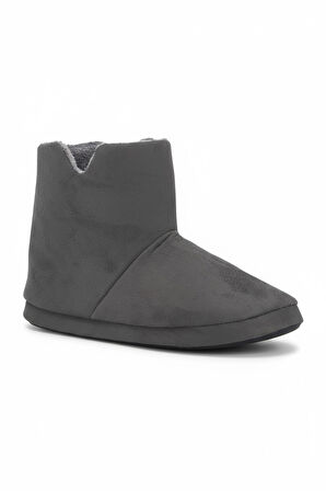 AUR312 Düz Renk İçi Peluşlu Erkek Panduf Ev Botu Ev Ayakkabısı