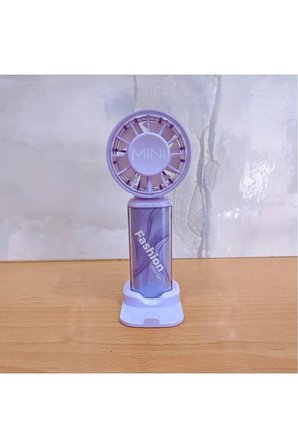Fashion Mini Şarjlı El Fanı Masaüstü Telefon Standlı Serinletici Vantilatör Soğutucu Fan