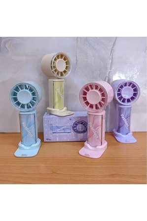 Fashion Mini Şarjlı El Fanı Masaüstü Telefon Standlı Serinletici Vantilatör Soğutucu Fan