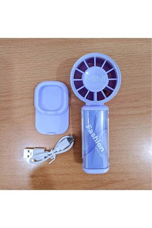 Fashion Mini Şarjlı El Fanı Masaüstü Telefon Standlı Serinletici Vantilatör Soğutucu Fan
