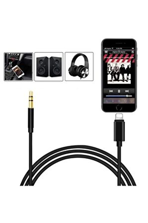 Iphone 7 8 X Xr 11 12 13 Tüm Modellere Uyumlu Lightning To 3.5mm Jack Aux Ses Kablosu