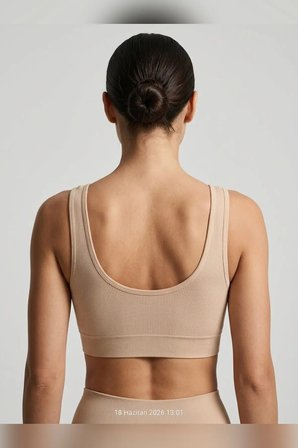 Kalın Askılı Çıkarılabilir Pedli Fitilli Pamuk Toparlayıcı Büstiyer Bralet Crop Atlet Siyah Beyaz Ten