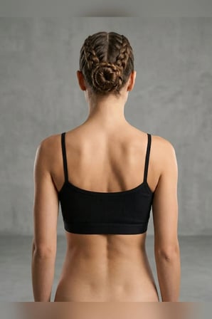 İnce İp Askılı Çıkarılabilir Pedli Fitilli Pamuk Bralette Büstiyer Crop