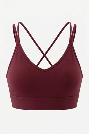 Çapraz İp Askılı Çıkarılabilir Pedli Sporcu Sütyeni Bralette
