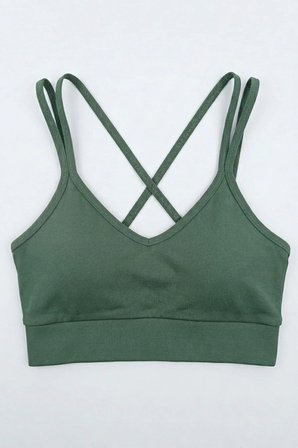Çapraz İp Askılı Çıkarılabilir Pedli Sporcu Sütyeni Bralette