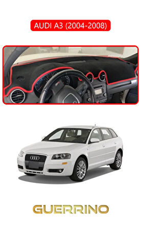 AUDI A3 (2004-2008)TORPİDO KORUMA HALISI KIRMIZI KENAR