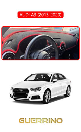 AUDİ A3 (2013-2020)TORPİDO KORUMA HALISI KIRMIZI KENAR