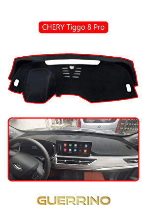 Chery Tiggo 8 PRO TORPİDO KORUMA HALISI KIRMIZI KENAR