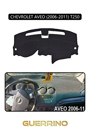 CHEVROLET AVEO 2006-2011 T250TORPİDO KORUMA HALISI SİYAH KENAR