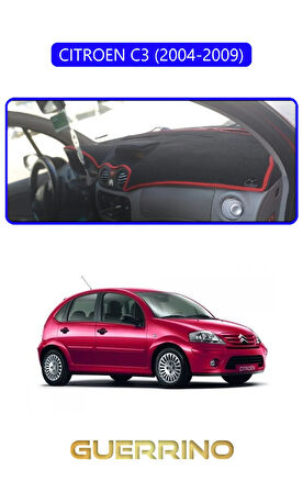 CITROEN C3 2004-2009TORPİDO KORUMA HALISI MAVİ KENAR