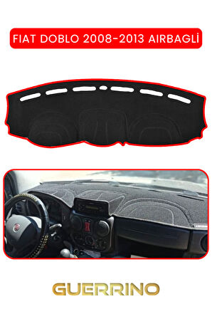 FIAT Doblo 2008-2013  Modellerine Uygun AirbagTORPİDO KORUMA HALISI KIRMIZI KENAR