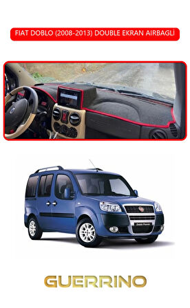 FIAT DOBLO 2008-2013 DOUBLE EKRANTORPİDO KORUMA HALISI KIRMIZI KENAR