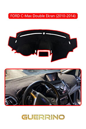 FORD C-Max double ekran (2010-2014)TORPİDO KORUMA HALISI KIRMIZI KENAR