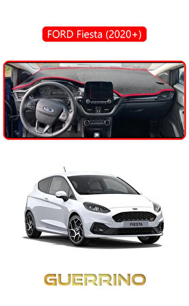 FORD Fiesta (2020+)TORPİDO KORUMA HALISI KIRMIZI KENAR