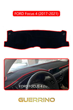 FORD Focus 4 (2017-2021)TORPİDO KORUMA HALISI KIRMIZI KENAR