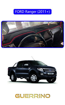 FORD Ranger (2011+) ;TORPİDO KORUMA HALISI MAVİ KENAR