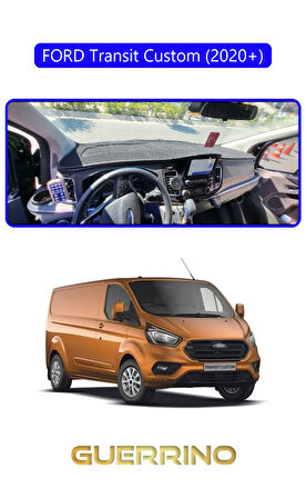 FORD Transit Custom 2020+TORPİDO KORUMA HALISI MAVİ KENAR