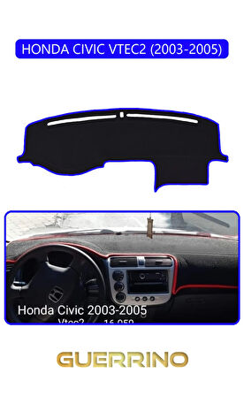 HONDA CIVIC VTEC2 2003-2005TORPİDO KORUMA HALISI MAVİ KENAR