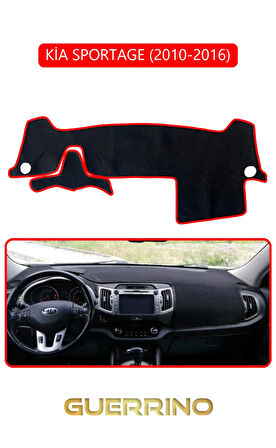 KİA SPORTAGE 2010-2016TORPİDO KORUMA HALISI KIRMIZI KENAR
