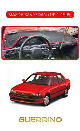 MAZDA 323 SEDAN 1991-1995TORPİDO KORUMA HALISI KIRMIZI KENAR