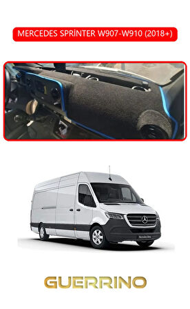 MERCEDES SPRİNTER W907-W910 2018+TORPİDO KORUMA HALISI KIRMIZI KENAR
