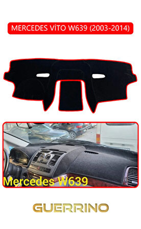 MERCEDES VİTO W639 2003-2014TORPİDO KORUMA HALISI KIRMIZI KENAR