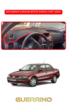 MITSUBISHI CARISMA BÜYÜK EKRAN 1997-2003TORPİDO KORUMA HALISI KIRMIZI KENAR