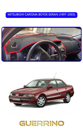 MITSUBISHI CARISMA BÜYÜK EKRAN 1997-2003TORPİDO KORUMA HALISI MAVİ KENAR