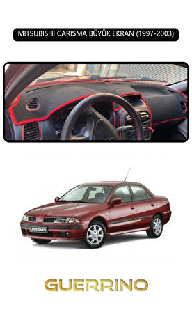 MITSUBISHI CARISMA BÜYÜK EKRAN 1997-2003TORPİDO KORUMA HALISI SİYAH KENAR