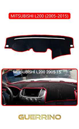 MITSUBISHI L200 2005-2015TORPİDO KORUMA HALISI KIRMIZI KENAR