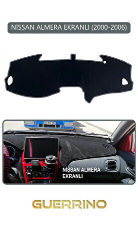 NİSSAN ALMERA EKRANLI 2000-2006TORPİDO KORUMA HALISI GRİ KENAR