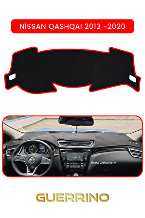 NİSSAN QASHQAI 2013 -2020TORPİDO KORUMA HALISI KIRMIZI KENAR