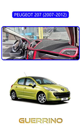 PEUGEOT 207 (2007-2012)TORPİDO KORUMA HALISI MAVİ KENAR