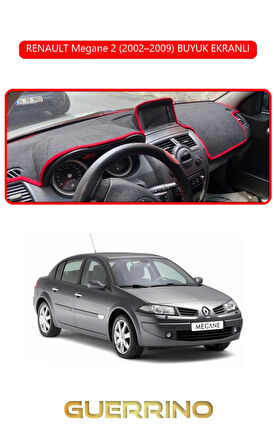 RENAULT Megane 2 (2002–2009) BUYUK EKRANLITORPİDO KORUMA HALISI KIRMIZI KENAR