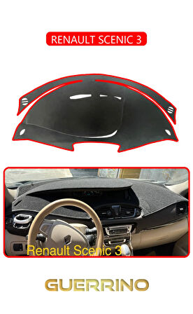 RENAULT SCENIC 3TORPİDO KORUMA HALISI KIRMIZI KENAR
