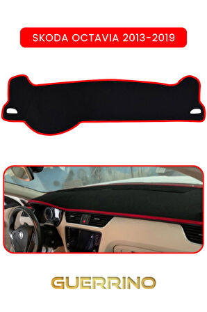 SKODA Octavia (2013-2019)TORPİDO KORUMA HALISI KIRMIZI KENAR