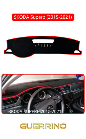 SKODA Superb (2015-2021)TORPİDO KORUMA HALISI KIRMIZI KENAR