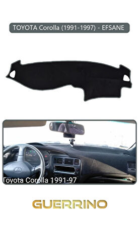 TOYOTA Corolla (1991-1997) - EFSANE TORPİDO KORUMA HALISI GRİ KENAR