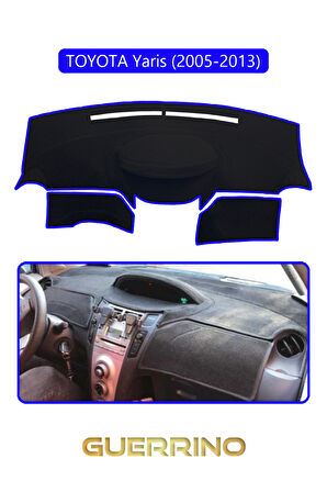 TOYOTA Yaris (2005-2013)TORPİDO KORUMA HALISI MAVİ KENAR