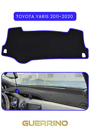 TOYOTA Yaris (2011-2020) TORPİDO KORUMA HALISI MAVİ KENAR