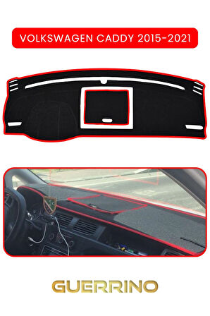 VOLKSWAGEN Caddy (2015-2021)TORPİDO KORUMA HALISI KIRMIZI KENAR