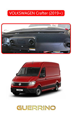 VOLKSWAGEN Crafter (2019+)TORPİDO KORUMA HALISI KIRMIZI KENAR