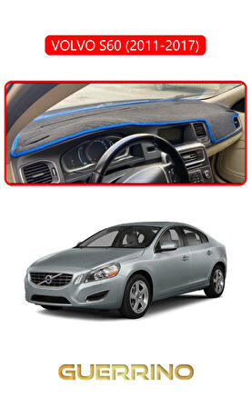 VOLVO S60 (2011-2017)TORPİDO KORUMA HALISI KIRMIZI KENAR