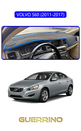 VOLVO S60 (2011-2017)TORPİDO KORUMA HALISI MAVİ KENAR